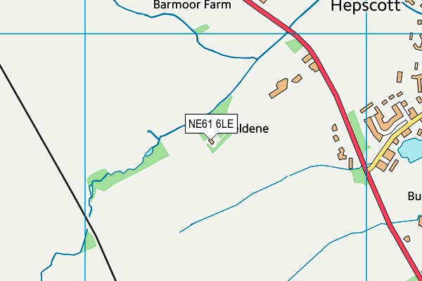 NE61 6LE map - OS VectorMap District (Ordnance Survey) NE61 6LE map - OS VectorMap District (Ordnance Survey)