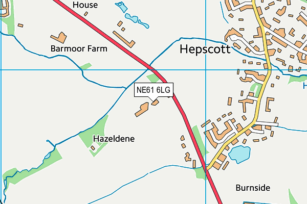 NE61 6LG map - OS VectorMap District (Ordnance Survey)