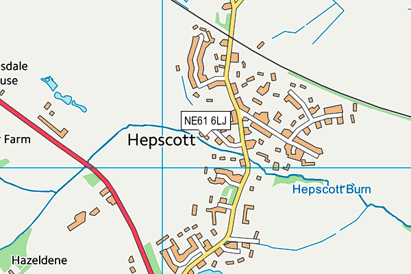NE61 6LJ map - OS VectorMap District (Ordnance Survey)