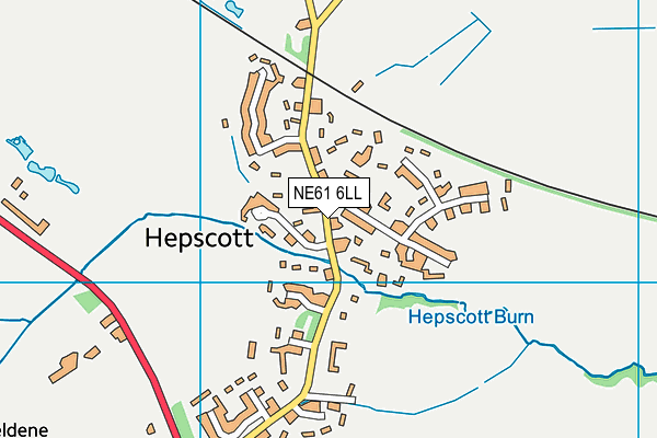NE61 6LL map - OS VectorMap District (Ordnance Survey) NE61 6LL map - OS VectorMap District (Ordnance Survey)