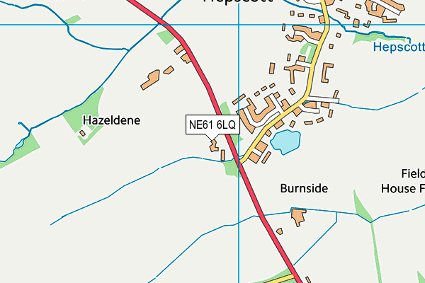 NE61 6LQ map - OS VectorMap District (Ordnance Survey)