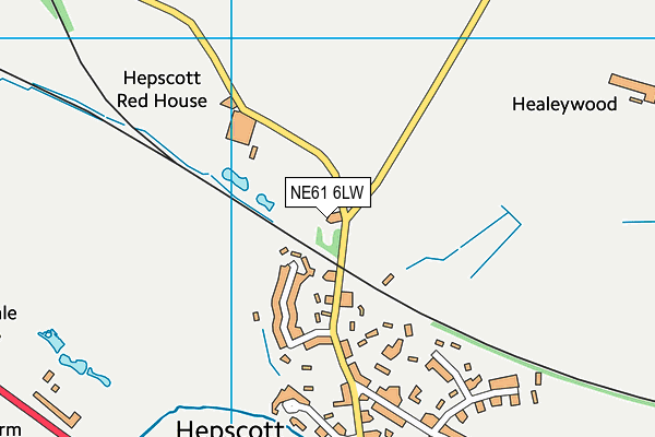 NE61 6LW map - OS VectorMap District (Ordnance Survey)