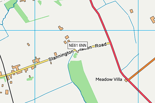 NE61 6NN map - OS VectorMap District (Ordnance Survey)