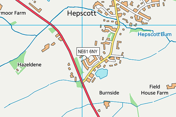 NE61 6NY map - OS VectorMap District (Ordnance Survey)