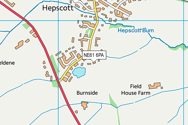 NE61 6PA map - OS VectorMap District (Ordnance Survey) NE61 6PA map - OS VectorMap District (Ordnance Survey)