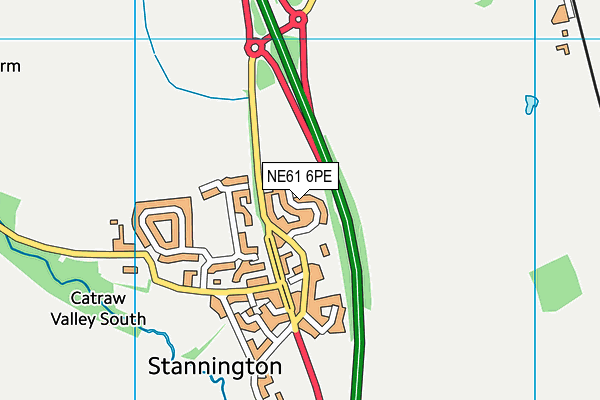 NE61 6PE map - OS VectorMap District (Ordnance Survey) NE61 6PE map - OS VectorMap District (Ordnance Survey)