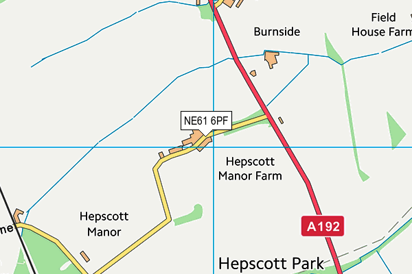 NE61 6PF map - OS VectorMap District (Ordnance Survey) NE61 6PF map - OS VectorMap District (Ordnance Survey)