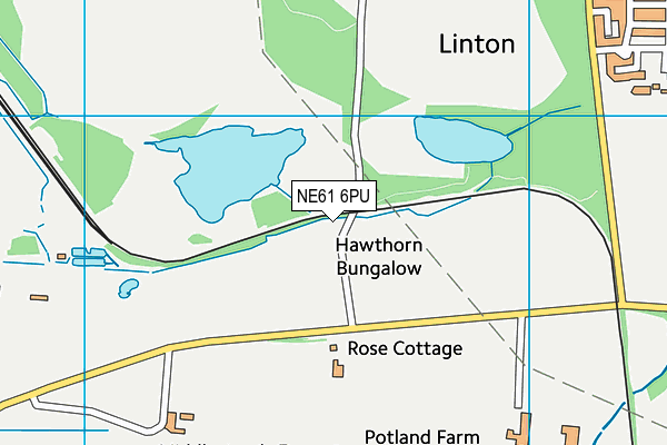 NE61 6PU map - OS VectorMap District (Ordnance Survey)