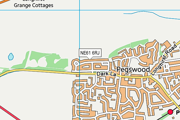 NE61 6RJ map - OS VectorMap District (Ordnance Survey)