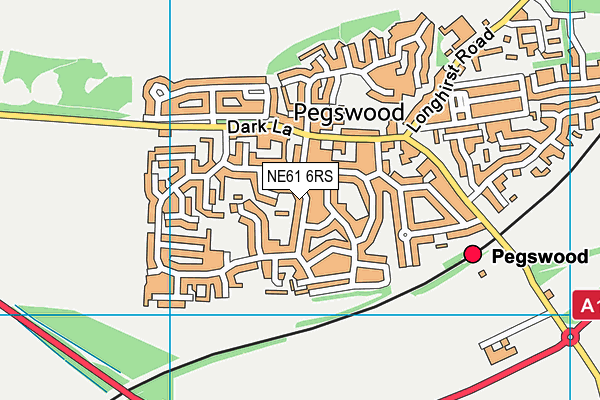 NE61 6RS map - OS VectorMap District (Ordnance Survey)
