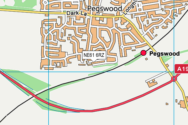 NE61 6RZ map - OS VectorMap District (Ordnance Survey)