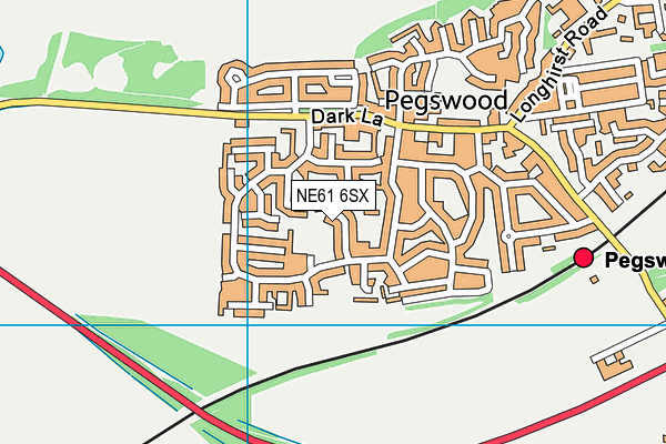 NE61 6SX map - OS VectorMap District (Ordnance Survey)