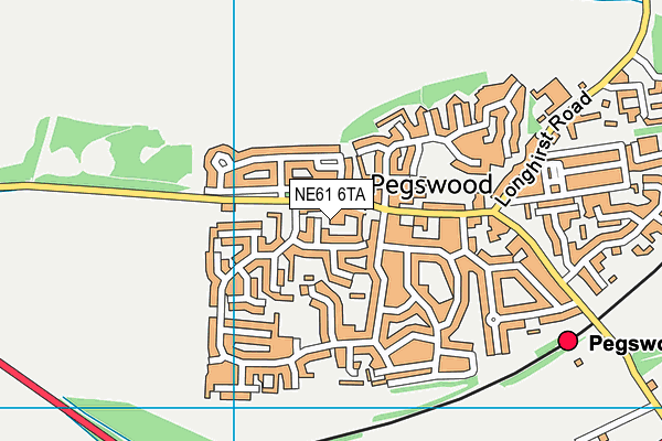 NE61 6TA map - OS VectorMap District (Ordnance Survey) NE61 6TA map - OS VectorMap District (Ordnance Survey)