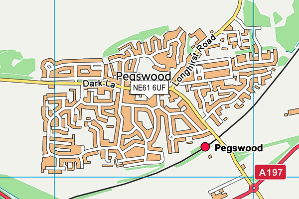 NE61 6UF map - OS VectorMap District (Ordnance Survey)