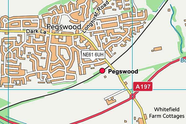 NE61 6UH map - OS VectorMap District (Ordnance Survey)