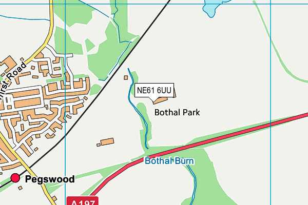 NE61 6UU map - OS VectorMap District (Ordnance Survey)
