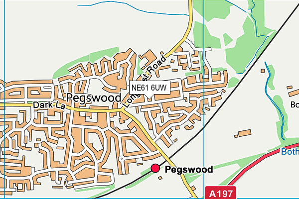 NE61 6UW map - OS VectorMap District (Ordnance Survey)