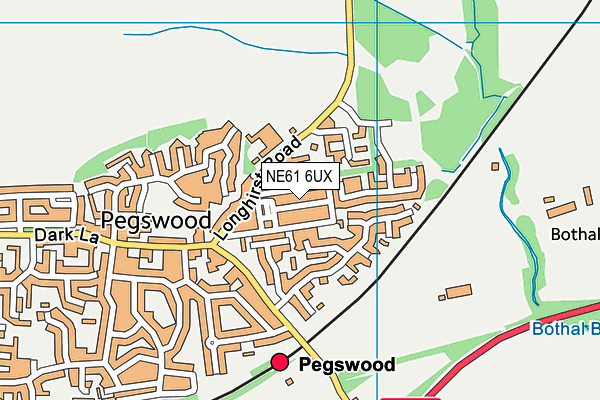NE61 6UX map - OS VectorMap District (Ordnance Survey) NE61 6UX map - OS VectorMap District (Ordnance Survey)