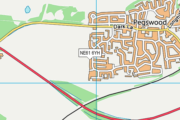 NE61 6YH map - OS VectorMap District (Ordnance Survey)