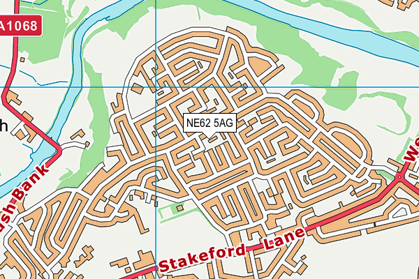 NE62 5AG map - OS VectorMap District (Ordnance Survey) NE62 5AG map - OS VectorMap District (Ordnance Survey)