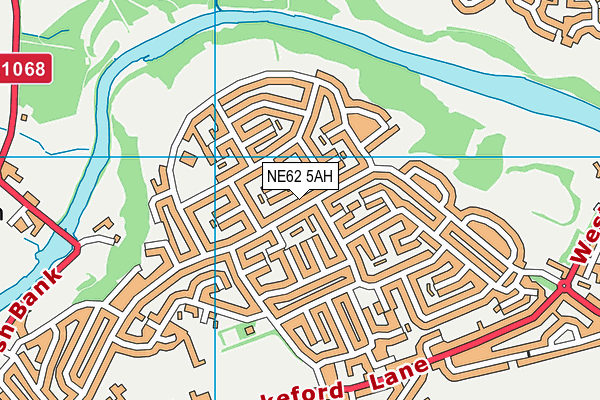 NE62 5AH map - OS VectorMap District (Ordnance Survey) NE62 5AH map - OS VectorMap District (Ordnance Survey)