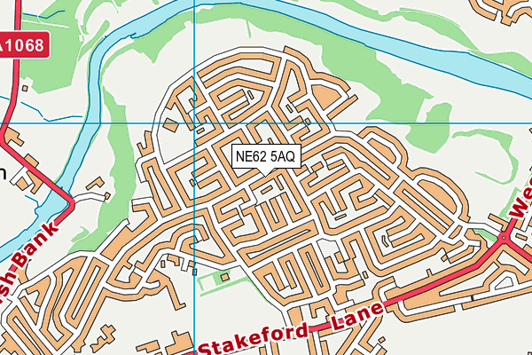 NE62 5AQ map - OS VectorMap District (Ordnance Survey) NE62 5AQ map - OS VectorMap District (Ordnance Survey)