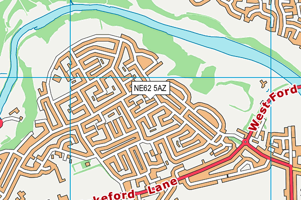 NE62 5AZ map - OS VectorMap District (Ordnance Survey) NE62 5AZ map - OS VectorMap District (Ordnance Survey)