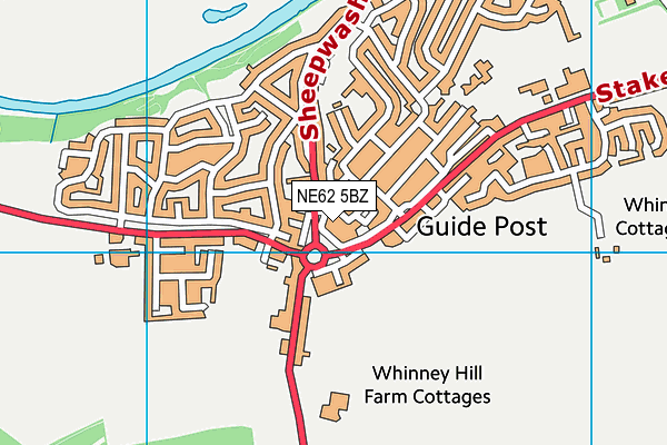 NE62 5BZ map - OS VectorMap District (Ordnance Survey) NE62 5BZ map - OS VectorMap District (Ordnance Survey)