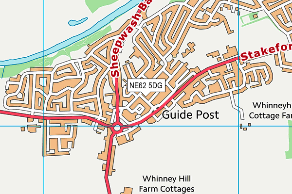 NE62 5DG map - OS VectorMap District (Ordnance Survey) NE62 5DG map - OS VectorMap District (Ordnance Survey)