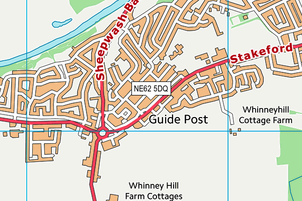 NE62 5DQ map - OS VectorMap District (Ordnance Survey) NE62 5DQ map - OS VectorMap District (Ordnance Survey)