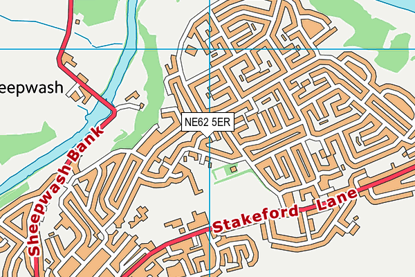 NE62 5ER map - OS VectorMap District (Ordnance Survey) NE62 5ER map - OS VectorMap District (Ordnance Survey)