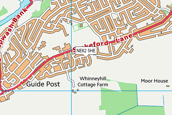NE62 5HE map - OS VectorMap District (Ordnance Survey) NE62 5HE map - OS VectorMap District (Ordnance Survey)