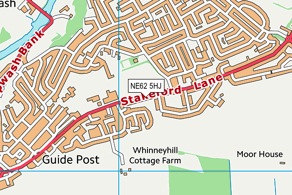 NE62 5HJ map - OS VectorMap District (Ordnance Survey) NE62 5HJ map - OS VectorMap District (Ordnance Survey)