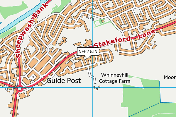 NE62 5JN map - OS VectorMap District (Ordnance Survey) NE62 5JN map - OS VectorMap District (Ordnance Survey)