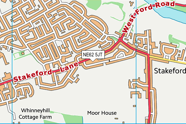 NE62 5JT map - OS VectorMap District (Ordnance Survey) NE62 5JT map - OS VectorMap District (Ordnance Survey)