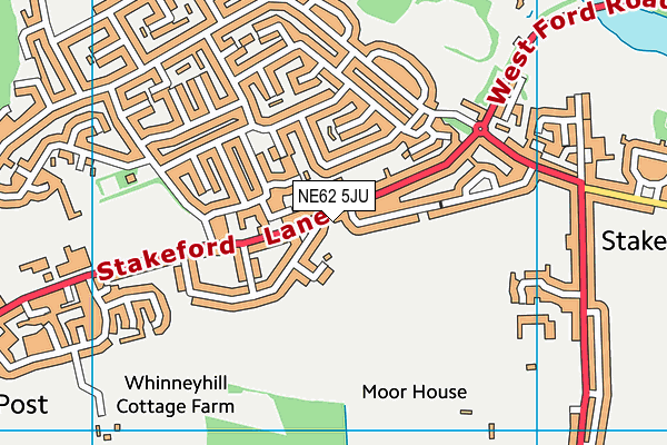 NE62 5JU map - OS VectorMap District (Ordnance Survey) NE62 5JU map - OS VectorMap District (Ordnance Survey)