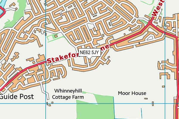 NE62 5JY map - OS VectorMap District (Ordnance Survey) NE62 5JY map - OS VectorMap District (Ordnance Survey)