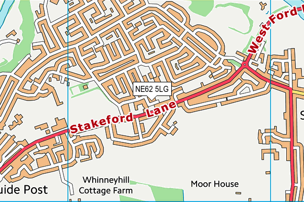 NE62 5LG map - OS VectorMap District (Ordnance Survey) NE62 5LG map - OS VectorMap District (Ordnance Survey)