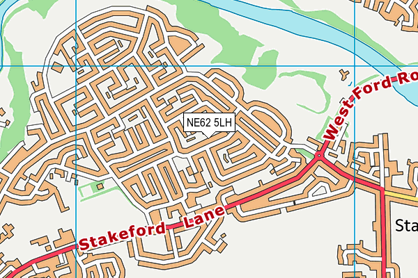 NE62 5LH map - OS VectorMap District (Ordnance Survey) NE62 5LH map - OS VectorMap District (Ordnance Survey)