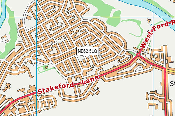 NE62 5LQ map - OS VectorMap District (Ordnance Survey)