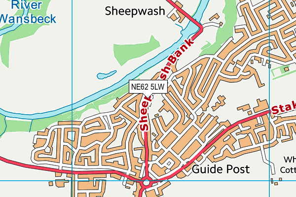 NE62 5LW map - OS VectorMap District (Ordnance Survey) NE62 5LW map - OS VectorMap District (Ordnance Survey)