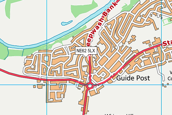NE62 5LX map - OS VectorMap District (Ordnance Survey) NE62 5LX map - OS VectorMap District (Ordnance Survey)