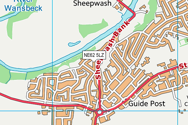 NE62 5LZ map - OS VectorMap District (Ordnance Survey) NE62 5LZ map - OS VectorMap District (Ordnance Survey)