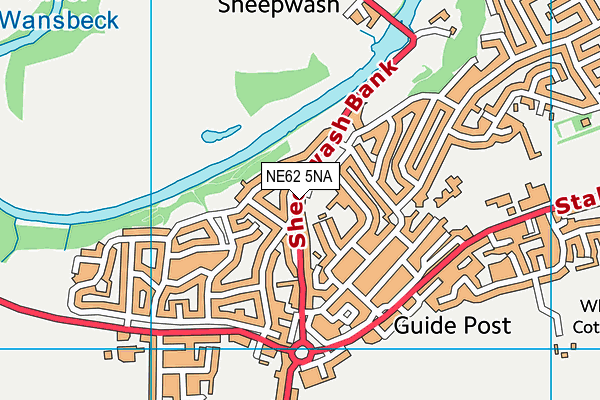 NE62 5NA map - OS VectorMap District (Ordnance Survey) NE62 5NA map - OS VectorMap District (Ordnance Survey)