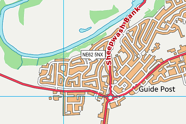 NE62 5NX map - OS VectorMap District (Ordnance Survey) NE62 5NX map - OS VectorMap District (Ordnance Survey)