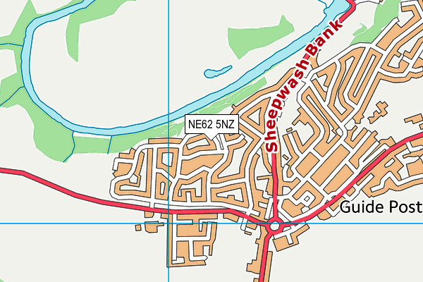 NE62 5NZ map - OS VectorMap District (Ordnance Survey) NE62 5NZ map - OS VectorMap District (Ordnance Survey)