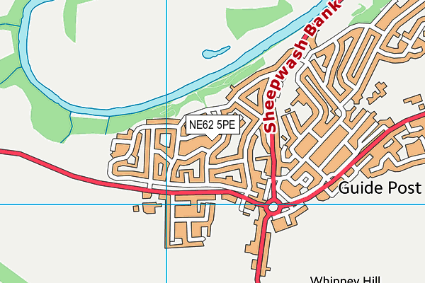 NE62 5PE map - OS VectorMap District (Ordnance Survey) NE62 5PE map - OS VectorMap District (Ordnance Survey)