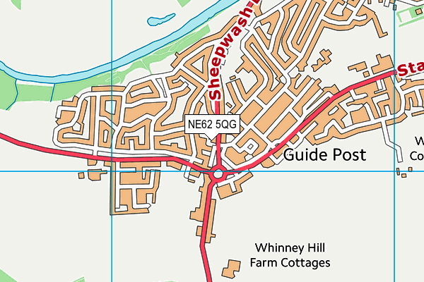 NE62 5QG map - OS VectorMap District (Ordnance Survey) NE62 5QG map - OS VectorMap District (Ordnance Survey)