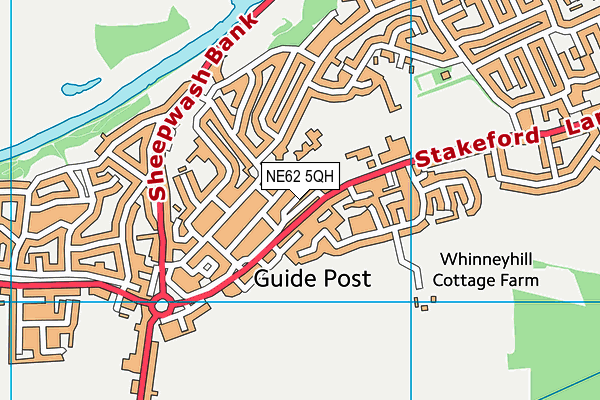 NE62 5QH map - OS VectorMap District (Ordnance Survey) NE62 5QH map - OS VectorMap District (Ordnance Survey)