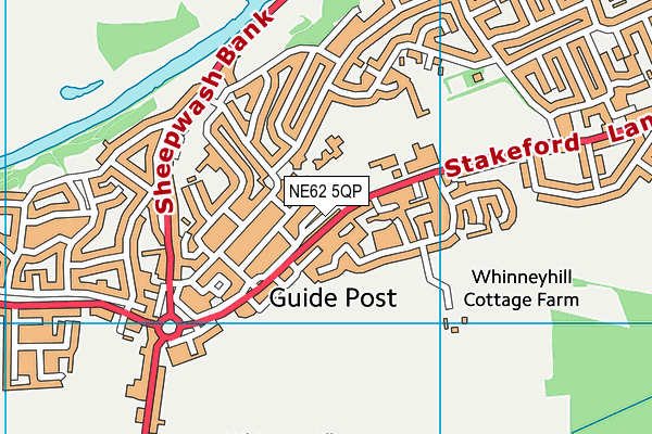 NE62 5QP map - OS VectorMap District (Ordnance Survey) NE62 5QP map - OS VectorMap District (Ordnance Survey)